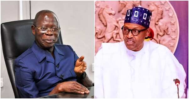 Oshiomhole makes clarification over reported fight with President Buhari