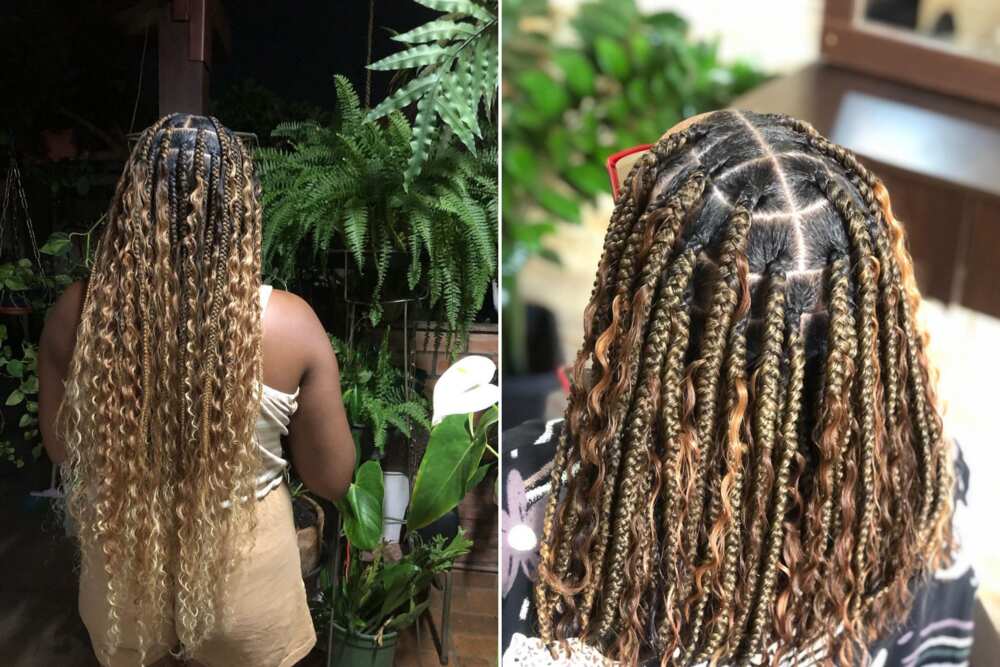 knotless box braids with curls knotless box braids with curls