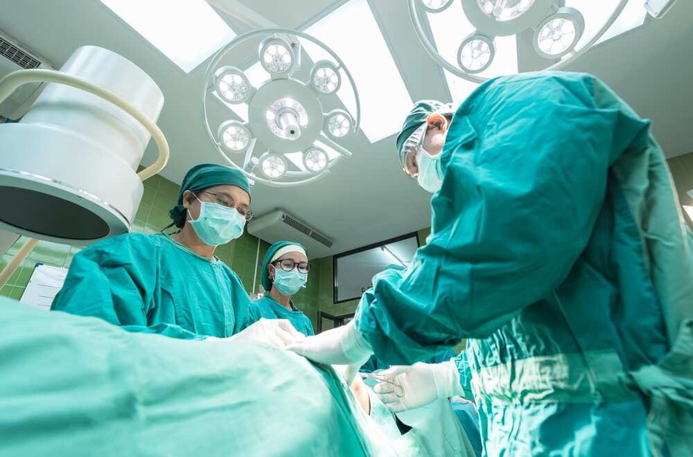 Ongoing surgery in a hospital