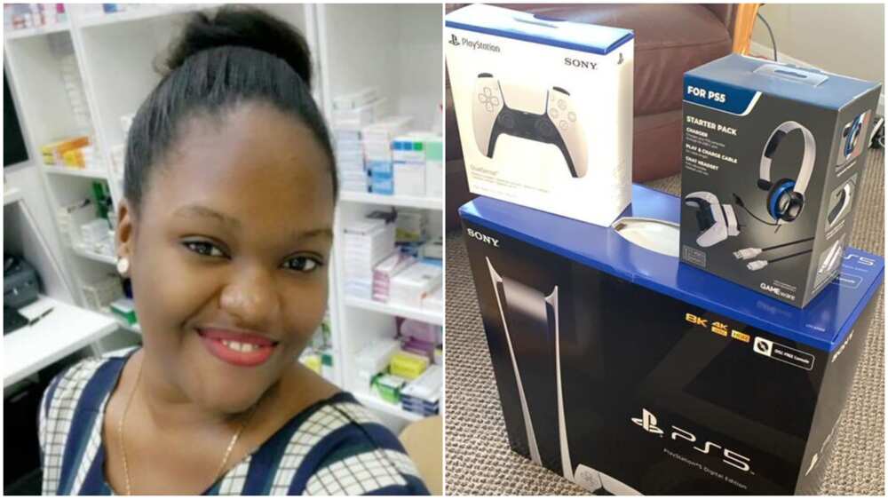 Nigerian lady buys complete PS5 box for man, says she's about to spoil someone's son