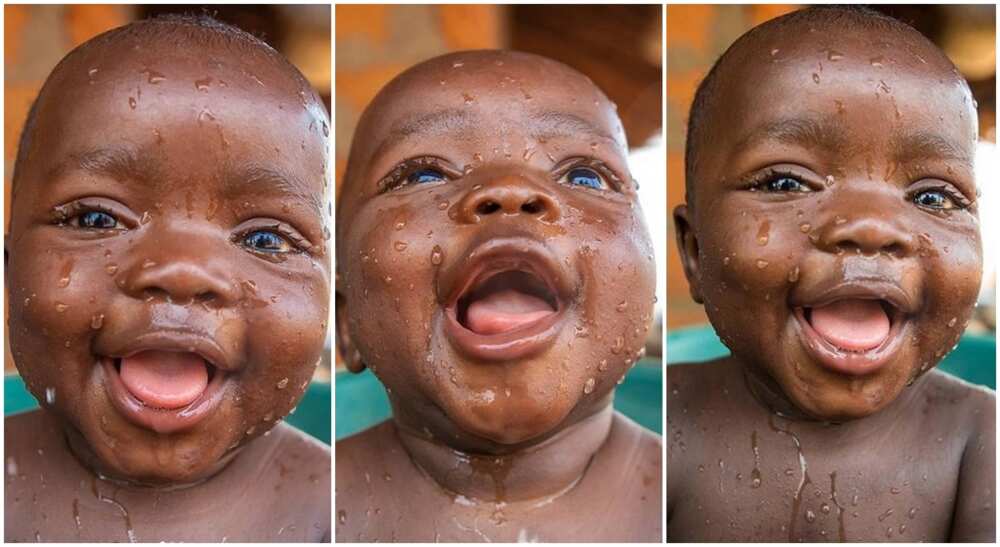 smiling black kid