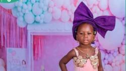 "Veekee without James": Little girl adorns stylish corset dress, looks matured, gets mixed reactions