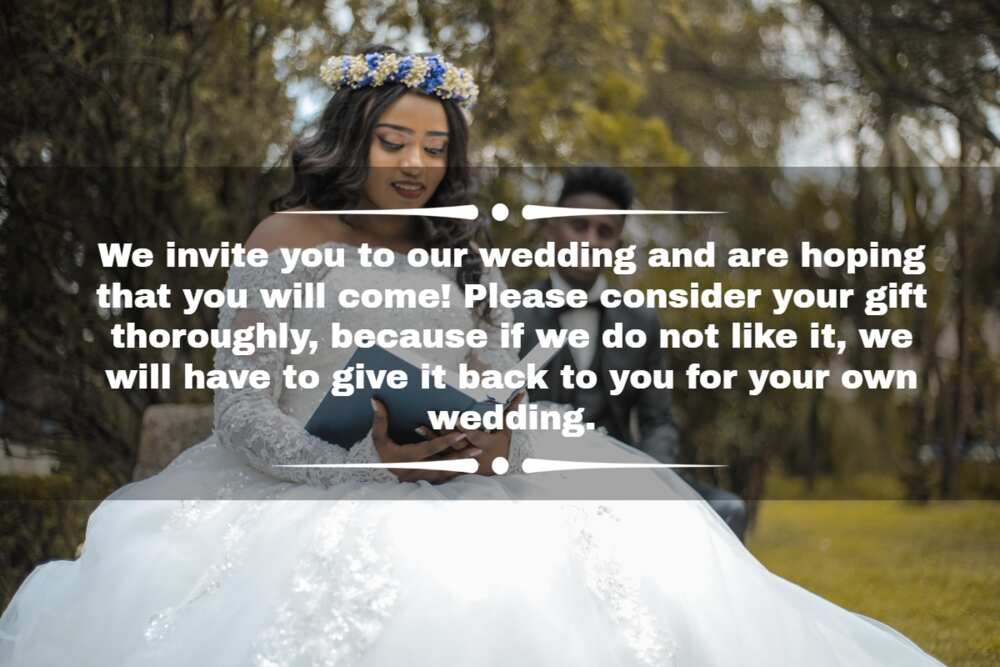 sister's wedding invitation message