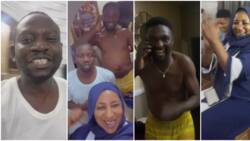 Mide Martins, Afeez Owo, others storm Adeniyi Johnson, Seyi Edun’s home as couple welcomes twins after 7 years