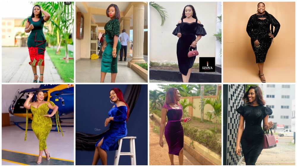 nigerian velvet gown styles