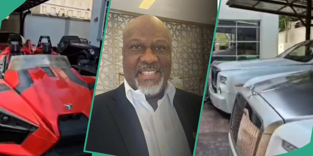 Dino Melaye flaunts close to 20 expensive cars in his garage.
