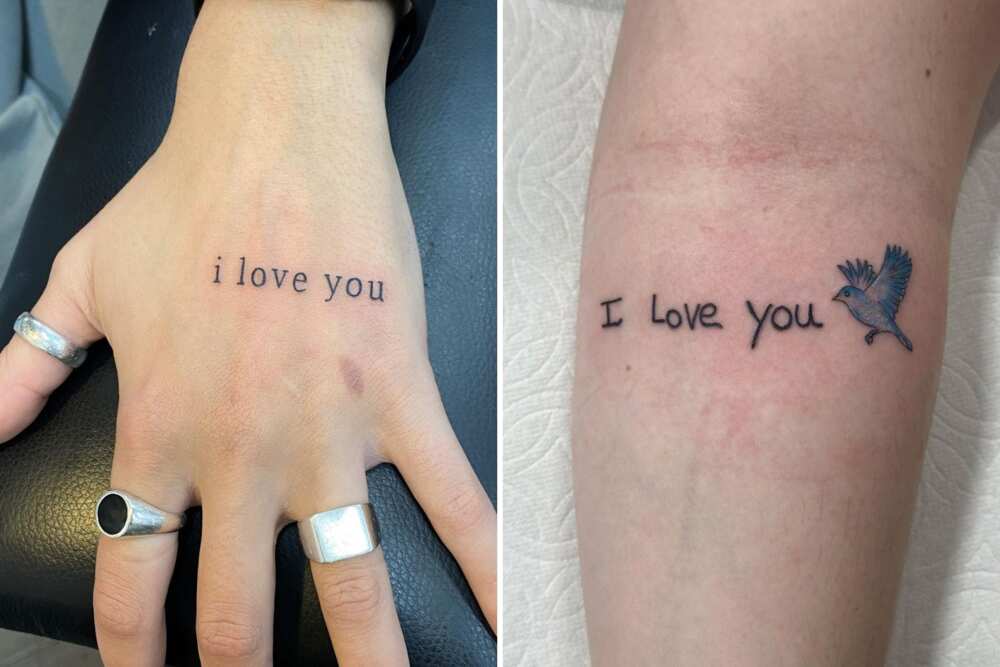 Mom and son matching tattoos