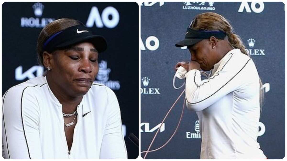 Serena Williams broke down in tears