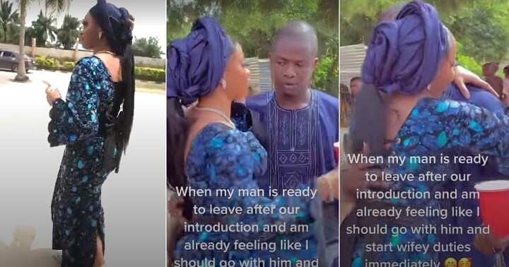 Lady refuses to leave lover during introduction