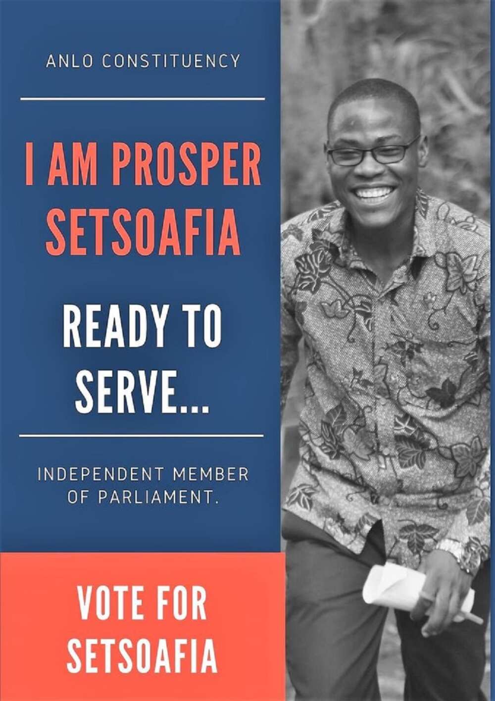 Prosper Setsoafia: Meet the fresh KNUST graduate contesting as MP