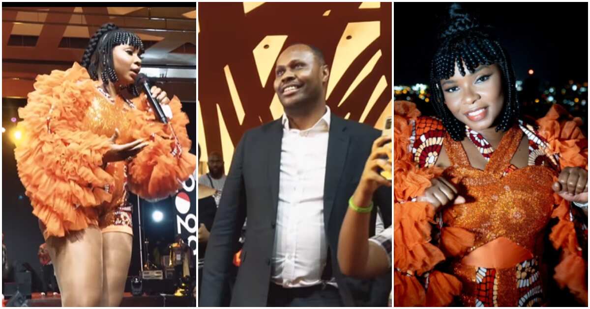 Watch as Yemi Alade sings for a man at her concert in Cote d'Ivoire, fans are talking about the look on his face