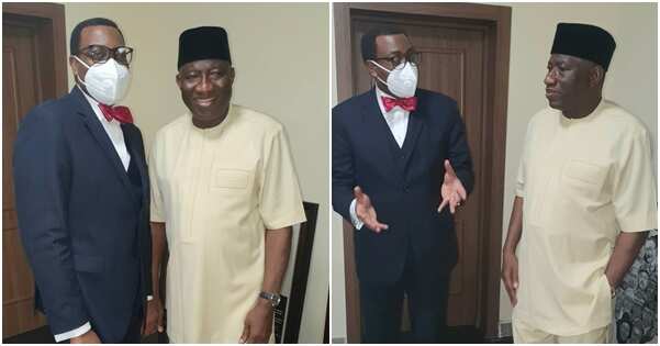 Good luck Jonathan holds crucial meeting with Akinwumi Adesina (photos)