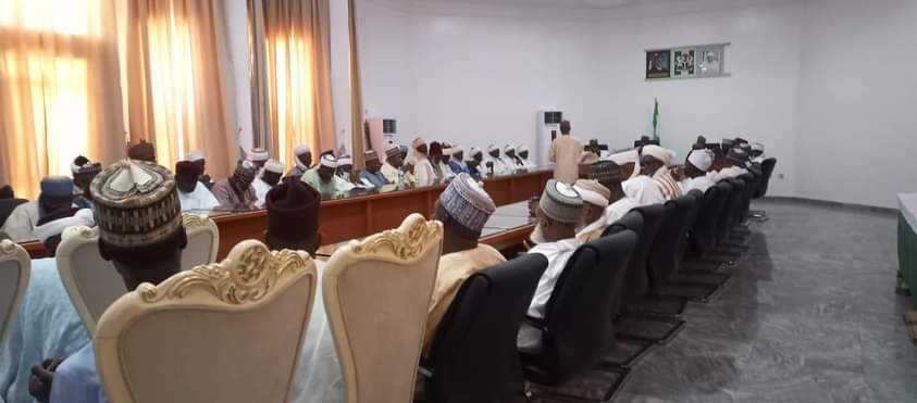 Photos emerge as Tambuwal meets Sokoto Muslim leaders over Deborah Samuel’s murder