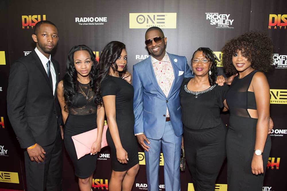 Brandon and his family during TV One's "Rickey Smiley For Real" Season 2 Premiere Screening