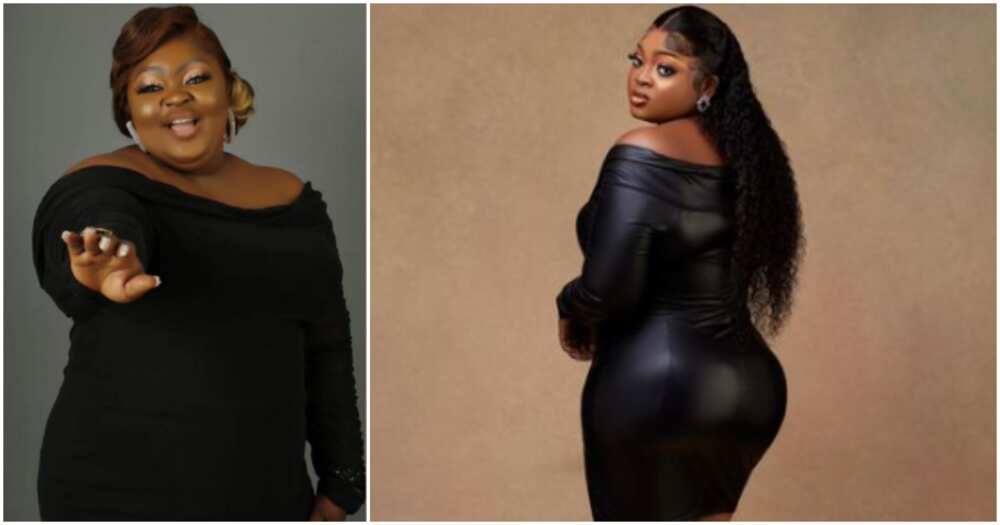 Eniola Badmus' transformation photos.