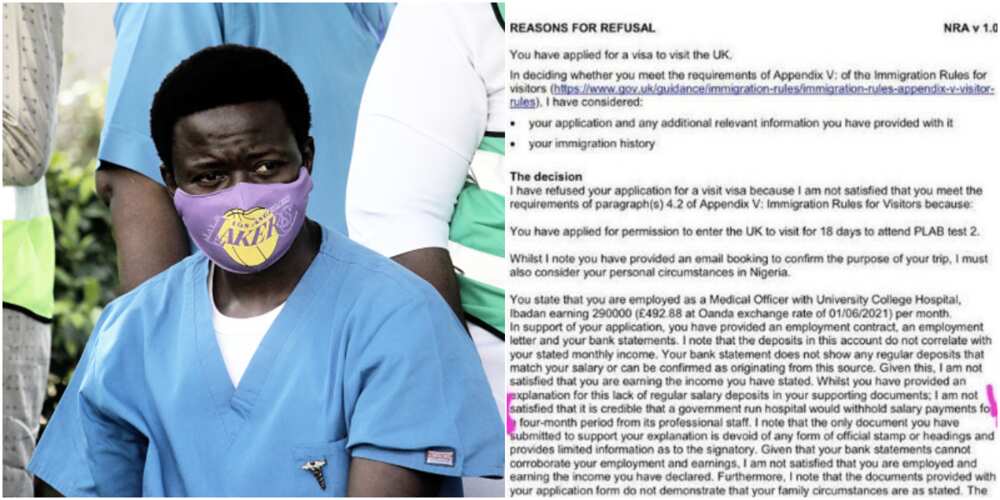 UK Denies Nigerian Doctor Visa 'Because He is Being Owed for 4 Months,' Social Media Reacts
