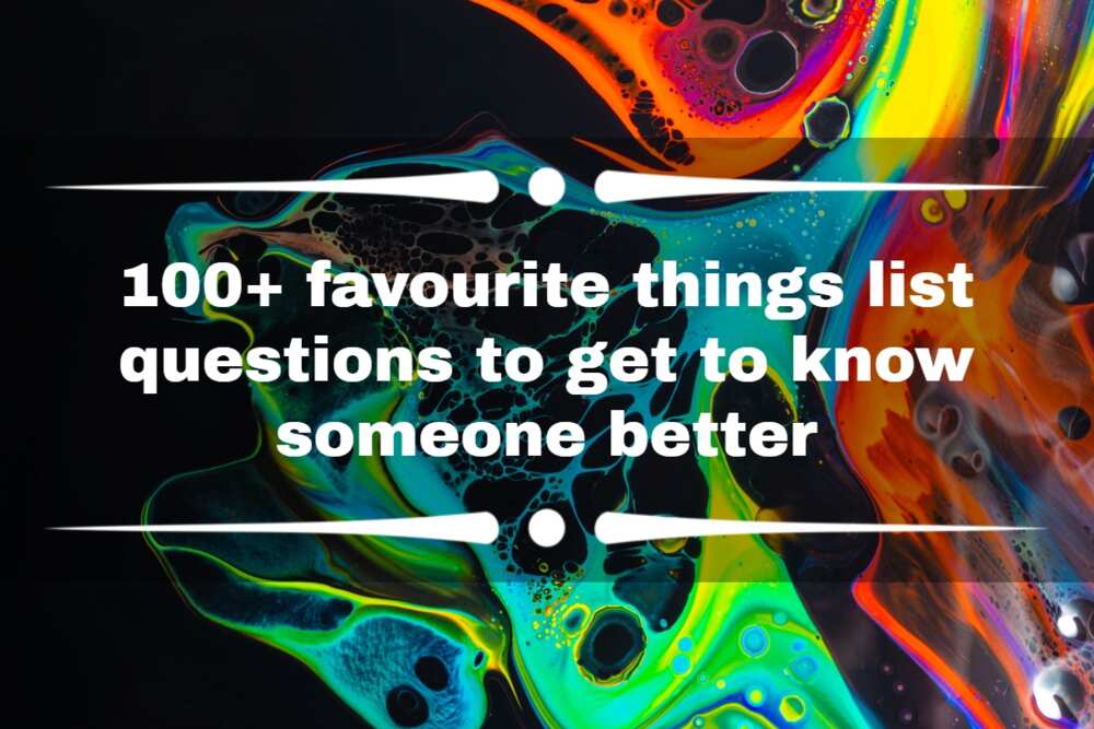 100 favourite things list