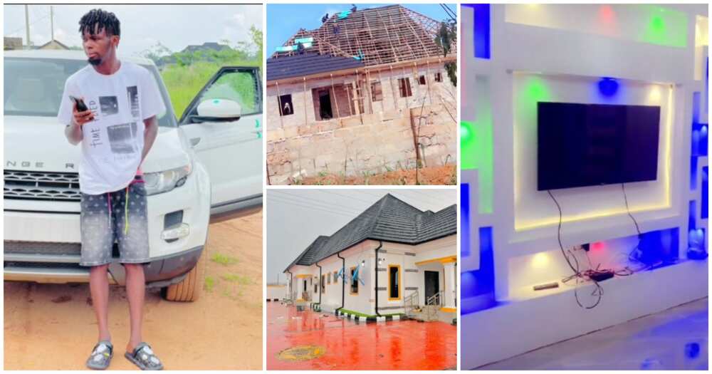 Young NIgerian man builds house in 4 months, building, Nigerians who have built houses, mansion, second house
