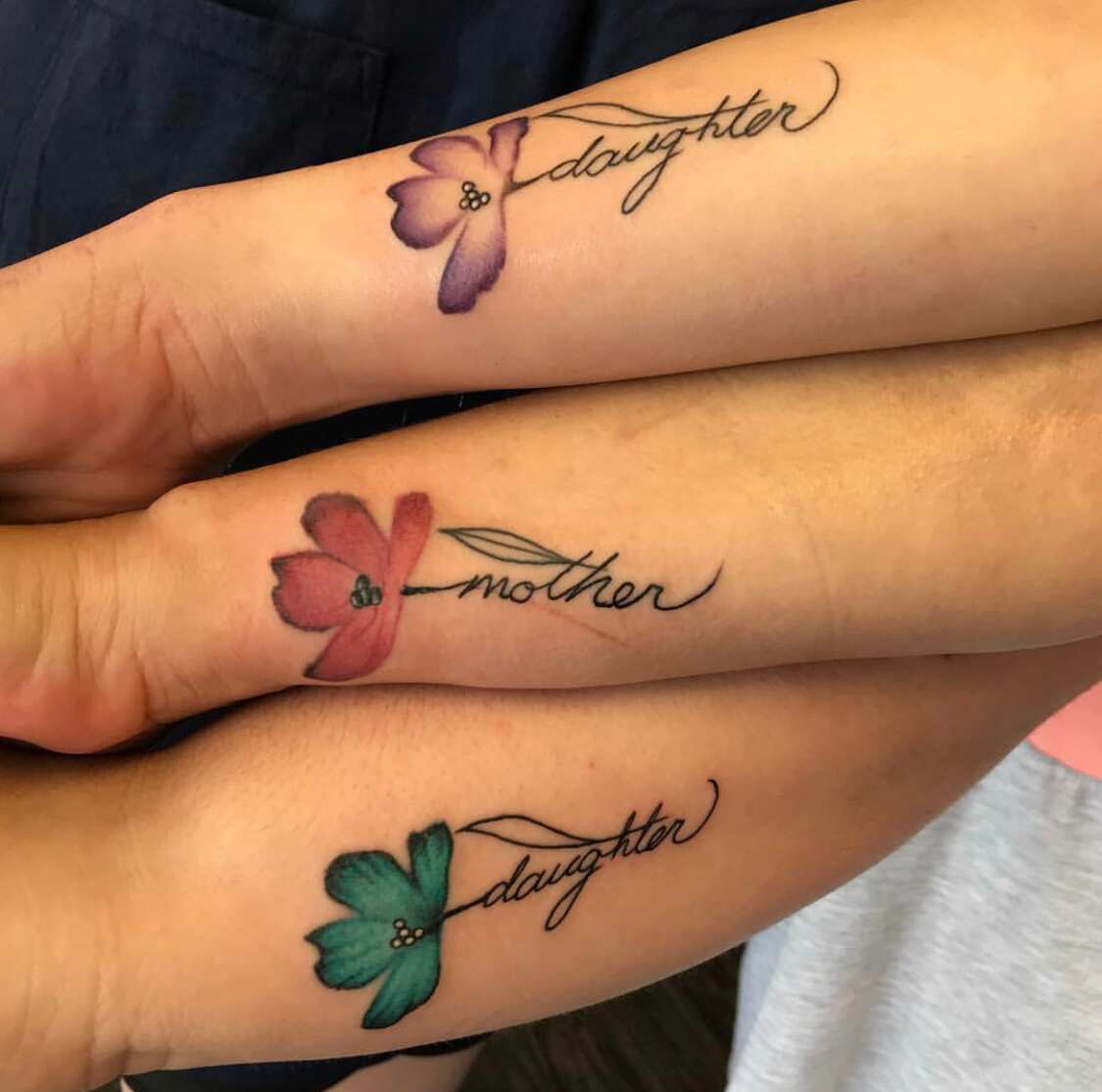 Buy Mother Daughter Floral Temporary Tattoo / Mother Child Flower Heart  Tattoo Online in India - Etsy