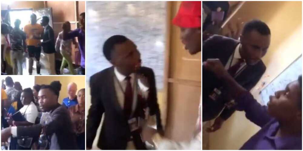 Video shows moment senior colleagues storm class where pastor told freshers to sow N20k as seeds, confront him in video