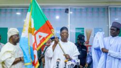 BREAKING: Photos emerge as Governor Buni hands over APC to Adamu