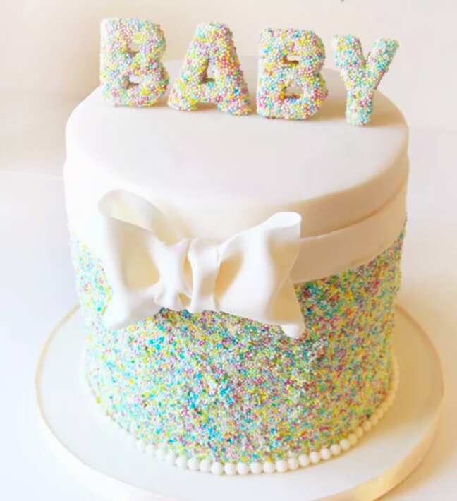 Unique baby shower cake design for a girl