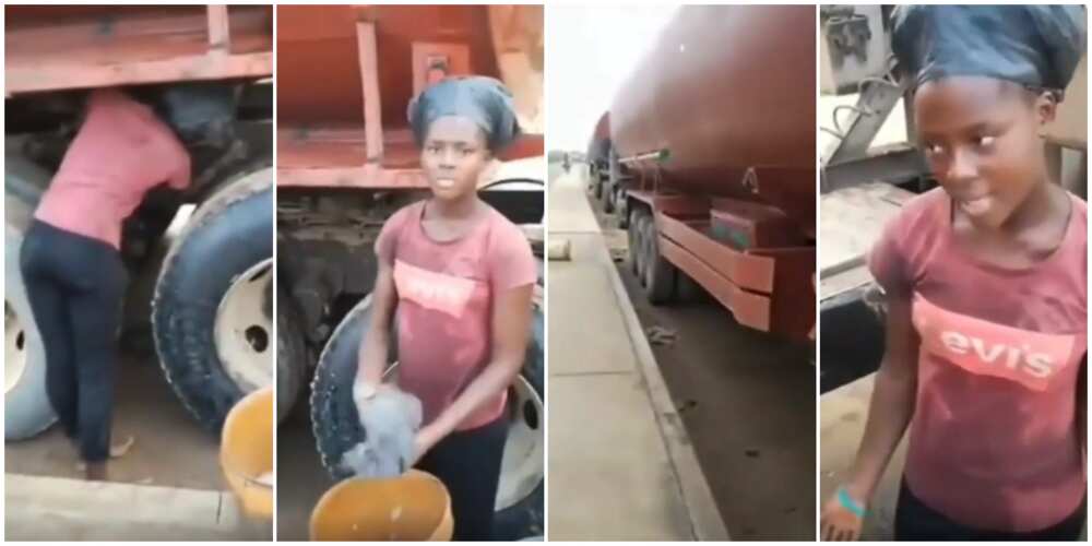 18-year-old Nigerian female student who washes tankers as hustle speaks in viral video