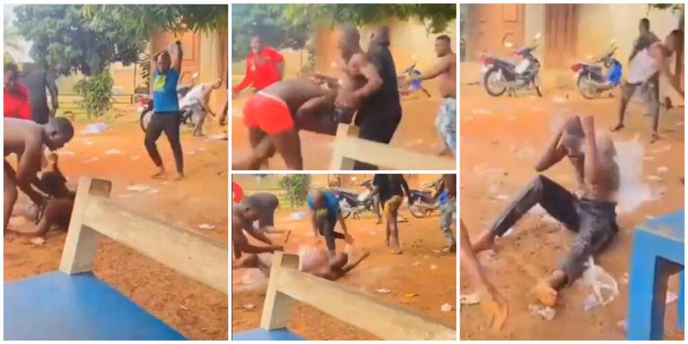 They Are Gonna Kill Him: Reactions as Young Man is Stoned Pure Water Mercilessly on His Birthday in Viral Clip