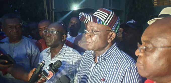 Governor Ortom giving a speech