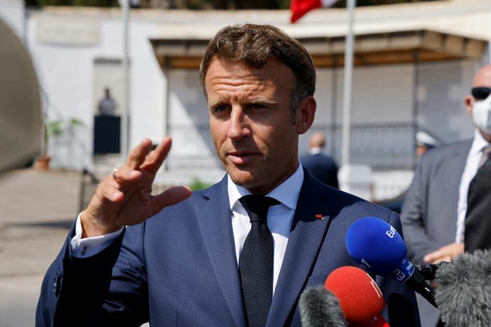 Speaking to reporters, Macron welcomed a gas deal between Algeria and Italy
