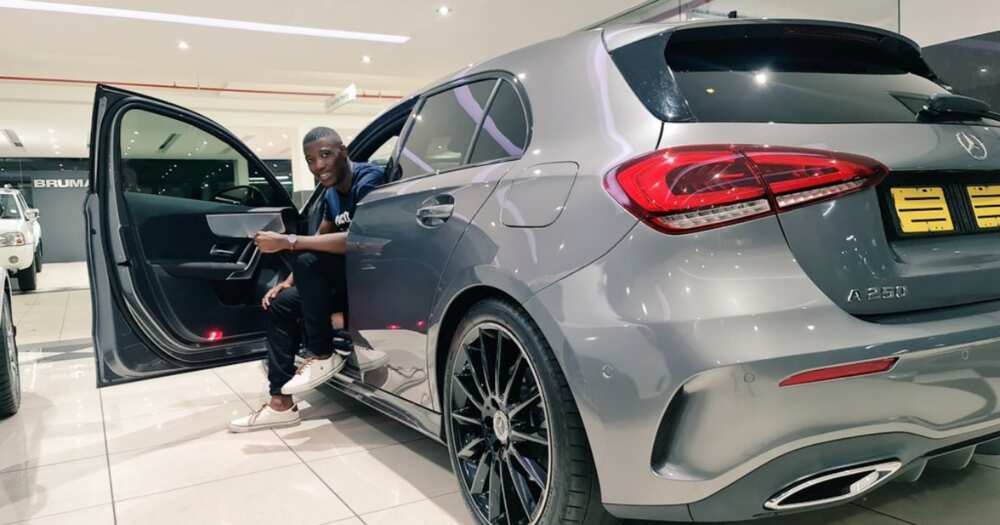 Soft Life: Young Man Buys Himself Mercedes-Benz as Birthday Gift, Many Reacts