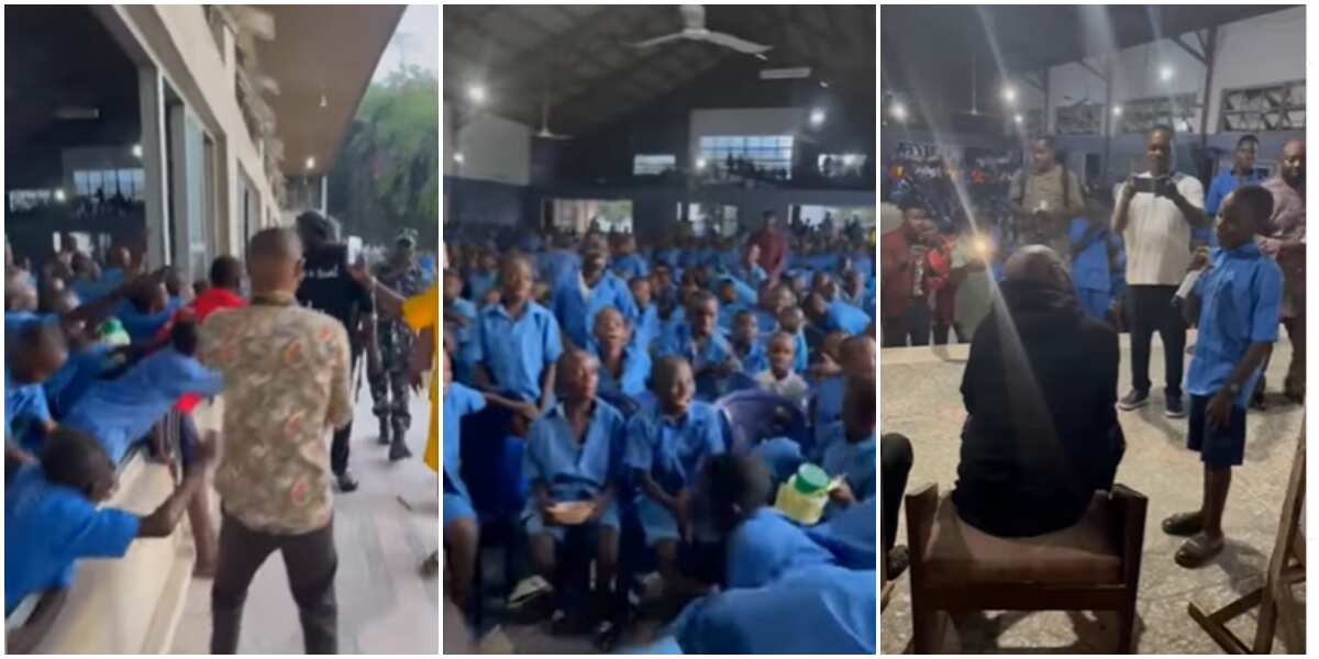 See moments student went wild with excite as 2baba visits his old secondary school in Makurdi