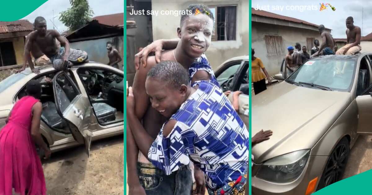Video showing what happened after man took his Benz to parents' house goes viral (watch)