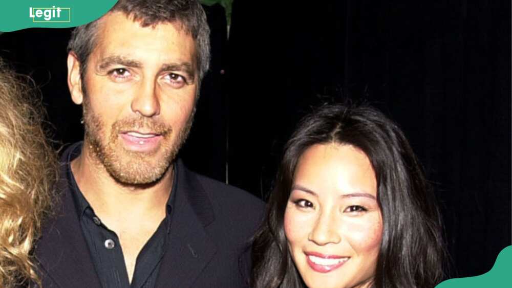 Lucy Liu and George Clooney during the 2000 MTV Movie Awards