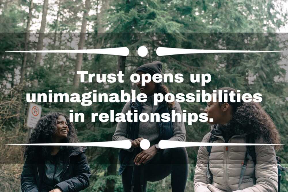 Trust message for a client Trust message for a client