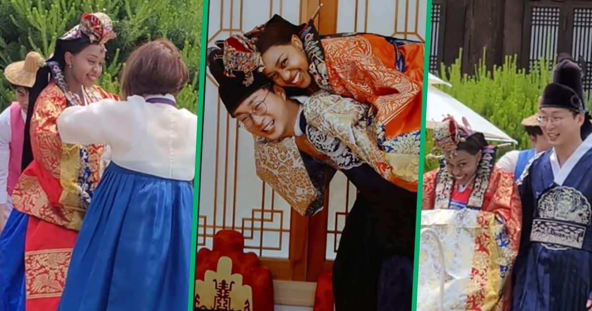 Wedding couple wears korean traditional korean wedding dress Hanbok 114  Stock Photo - Alamy