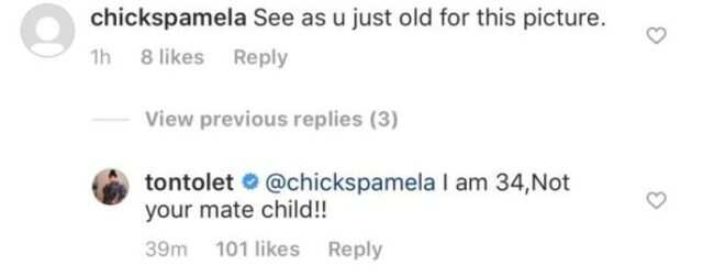 Tonto Dikeh replies fan who says she is old
