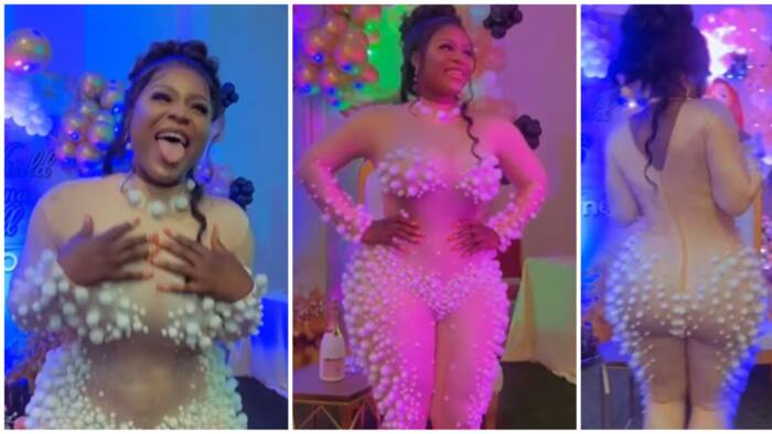 "This dress is mad and extra": Reactions as Destiny Etiko turns up the heat in birthday party ensemble