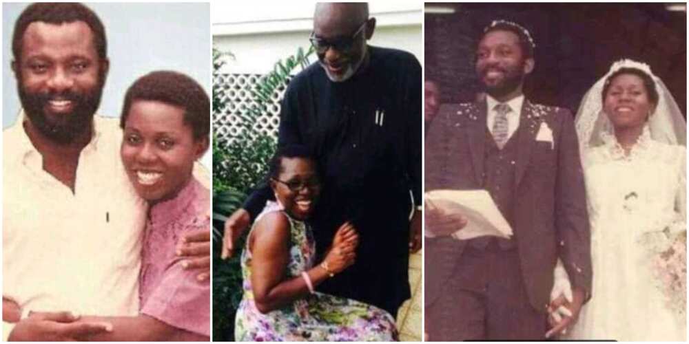 Pictures of Nigerian Governor as a Youth Emerge as He Celebrates 40th Wedding Anniversary with Wife