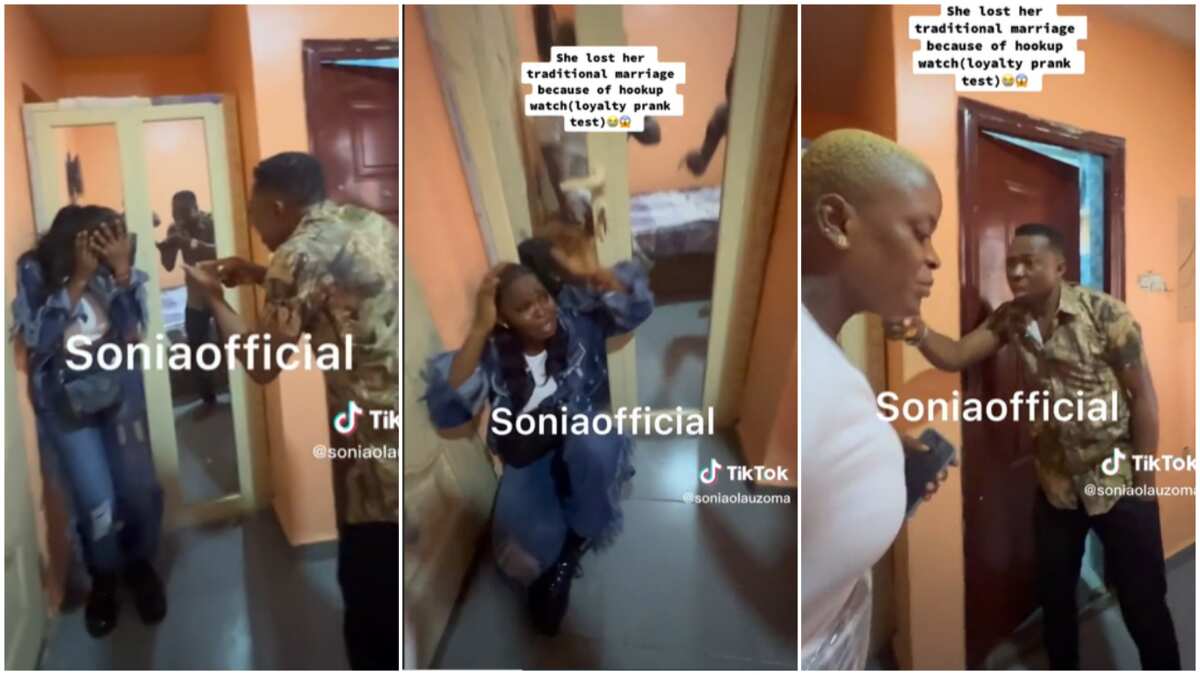 Video surfaces as man catches his lover in hotel room, watch how he reacted to the situation