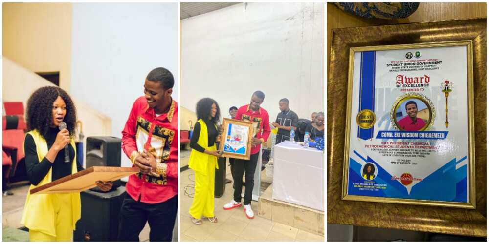 Mixed reactions as Rivers State University SUG official awards boyfriend for being the love of her life