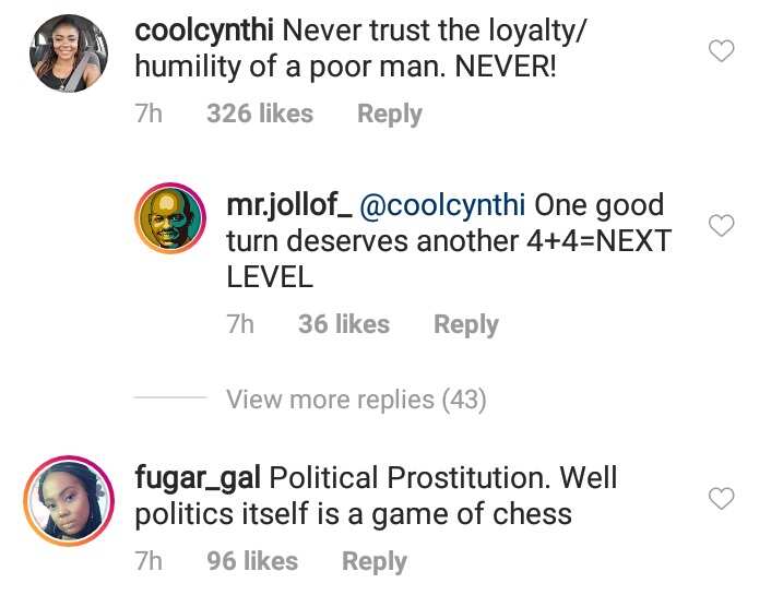 Comedian Mr Jollof display 4+4 sign, fans blast him