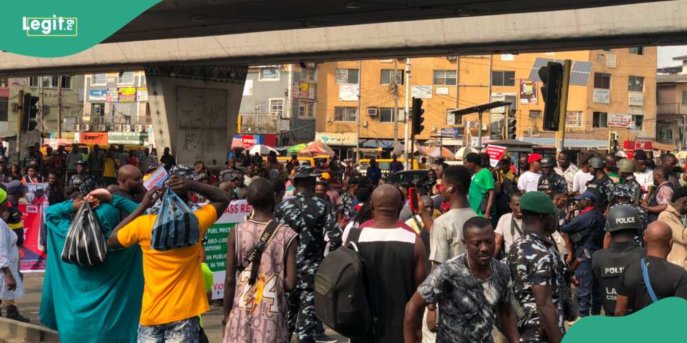 Protesters have hit the streets of Lagos to vent their frustration over the economic hardship of Nigeria.