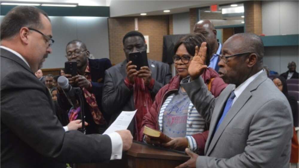 A picture showing the swearing in ceremony of the Nigerian that took place on Monday, January 6. Photo credit: Global Patriot News