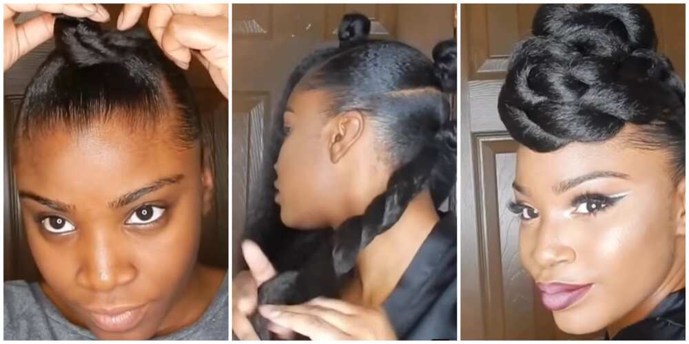 Afro twist hairstyle