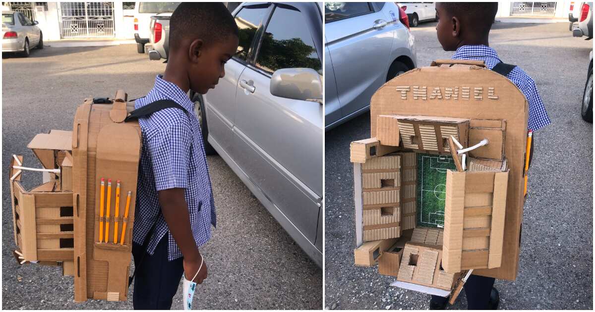 Little black boy who rocked stadium backpack to school turns internet sensation