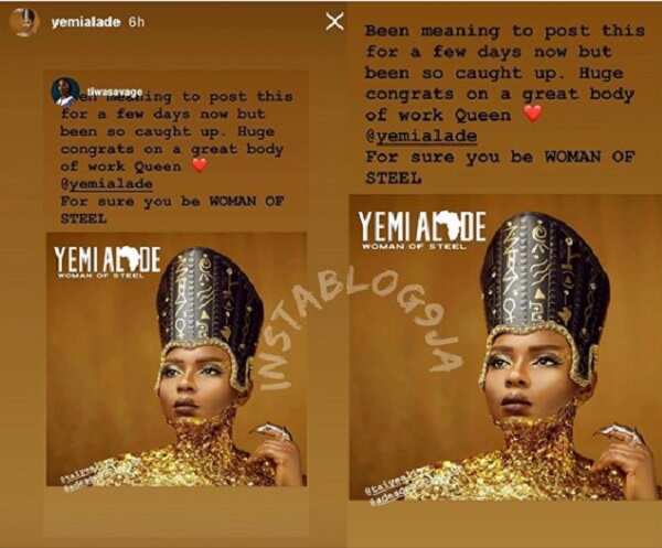 Tiwa Savage ends beef as she celebrates Yemi Alade's new album