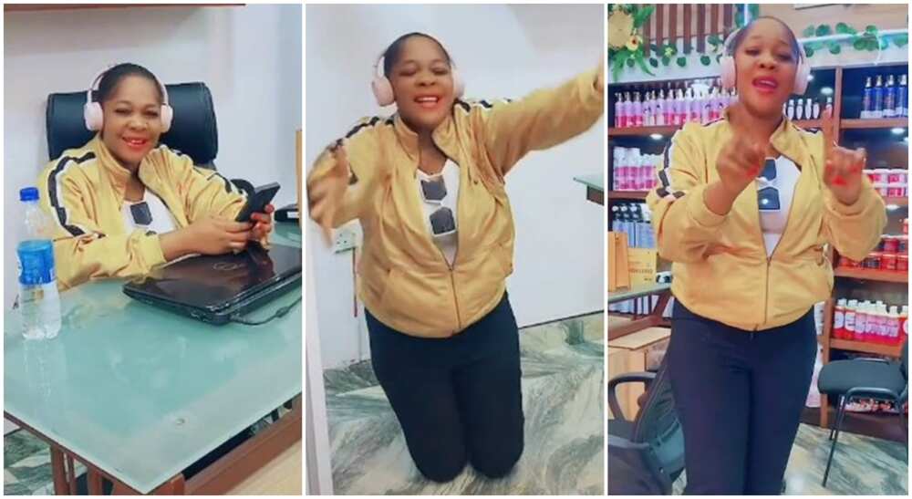 Photos of Marygold Onuwa, a Nigerian lady celebrating after making it in business.
