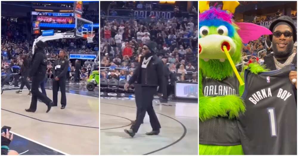 Photos of Burna Boy at Orlando Magic's home court Photos of Burna Boy at Orlando Magic's home court