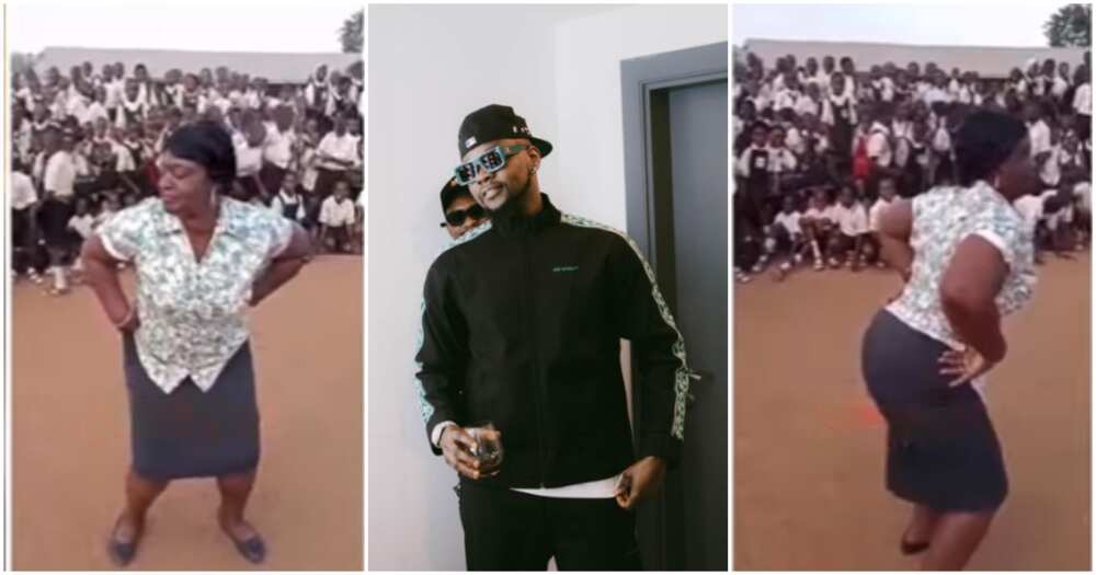 Photos of school principal dancing to Kizz Daniel's song